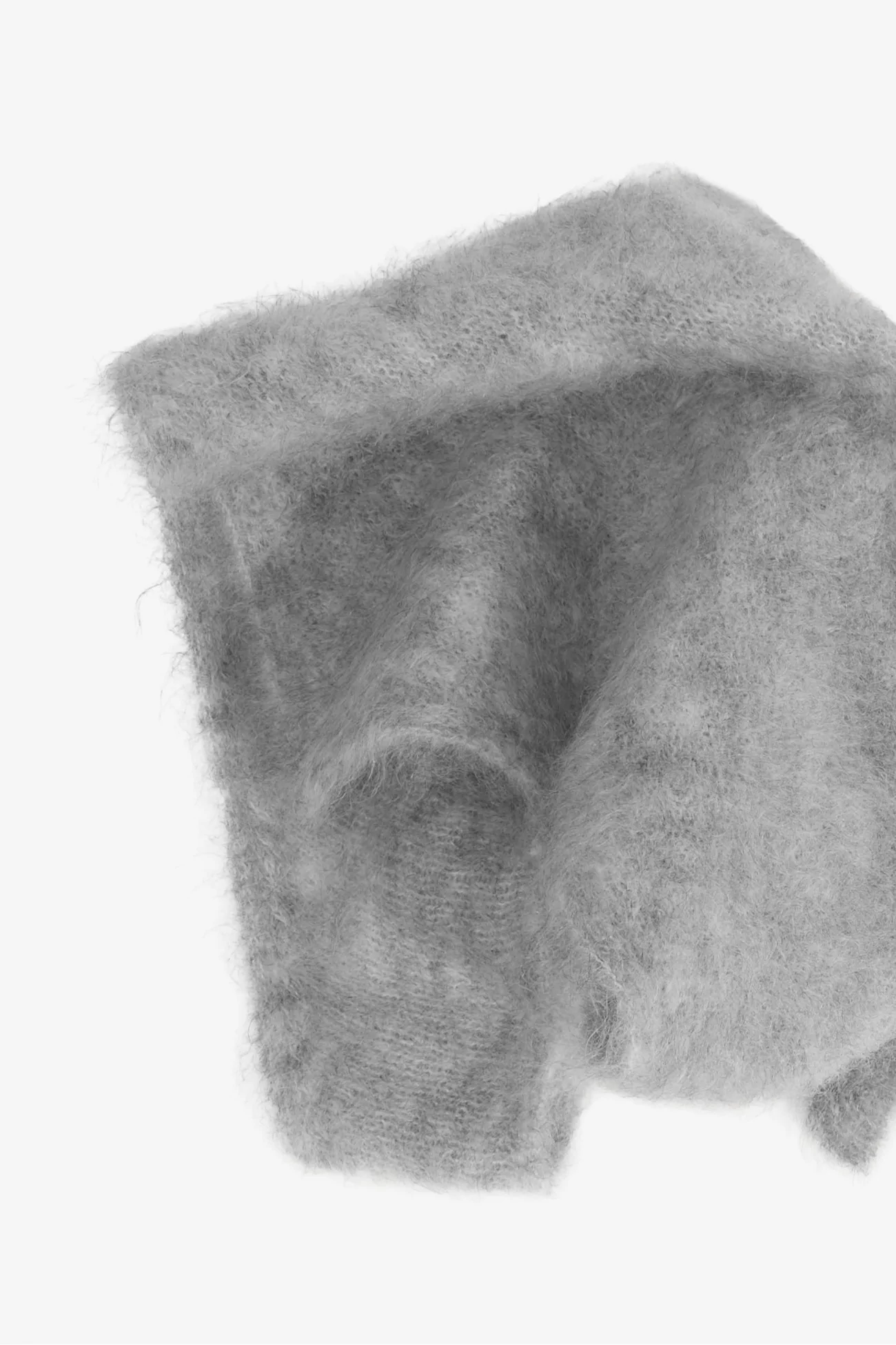 Jenna Triangle Mohair Scarf – Grey | Centre Commercial