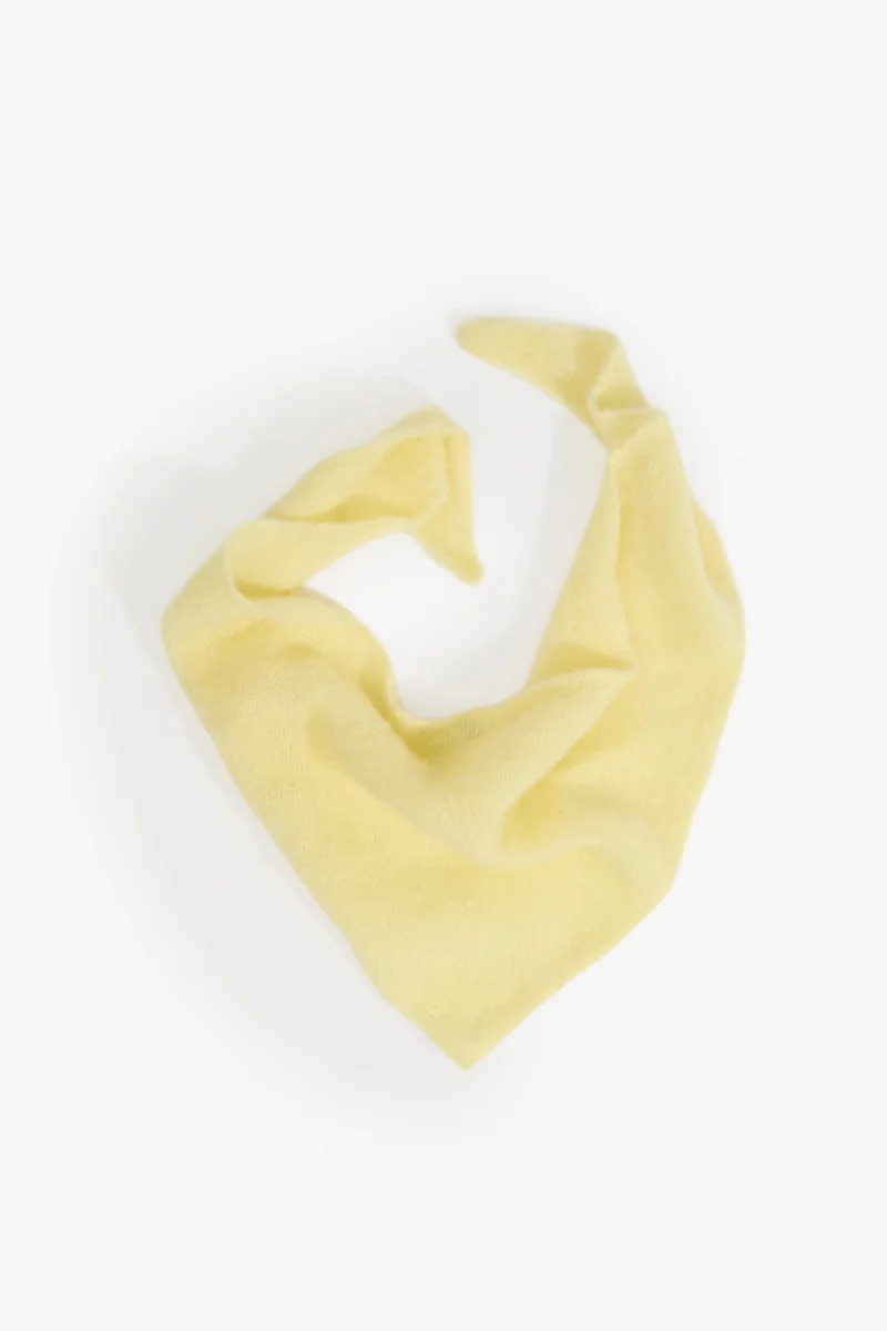 Écharpe Triangle Jenna Mohair – Jaune Clair | Centre Commercial