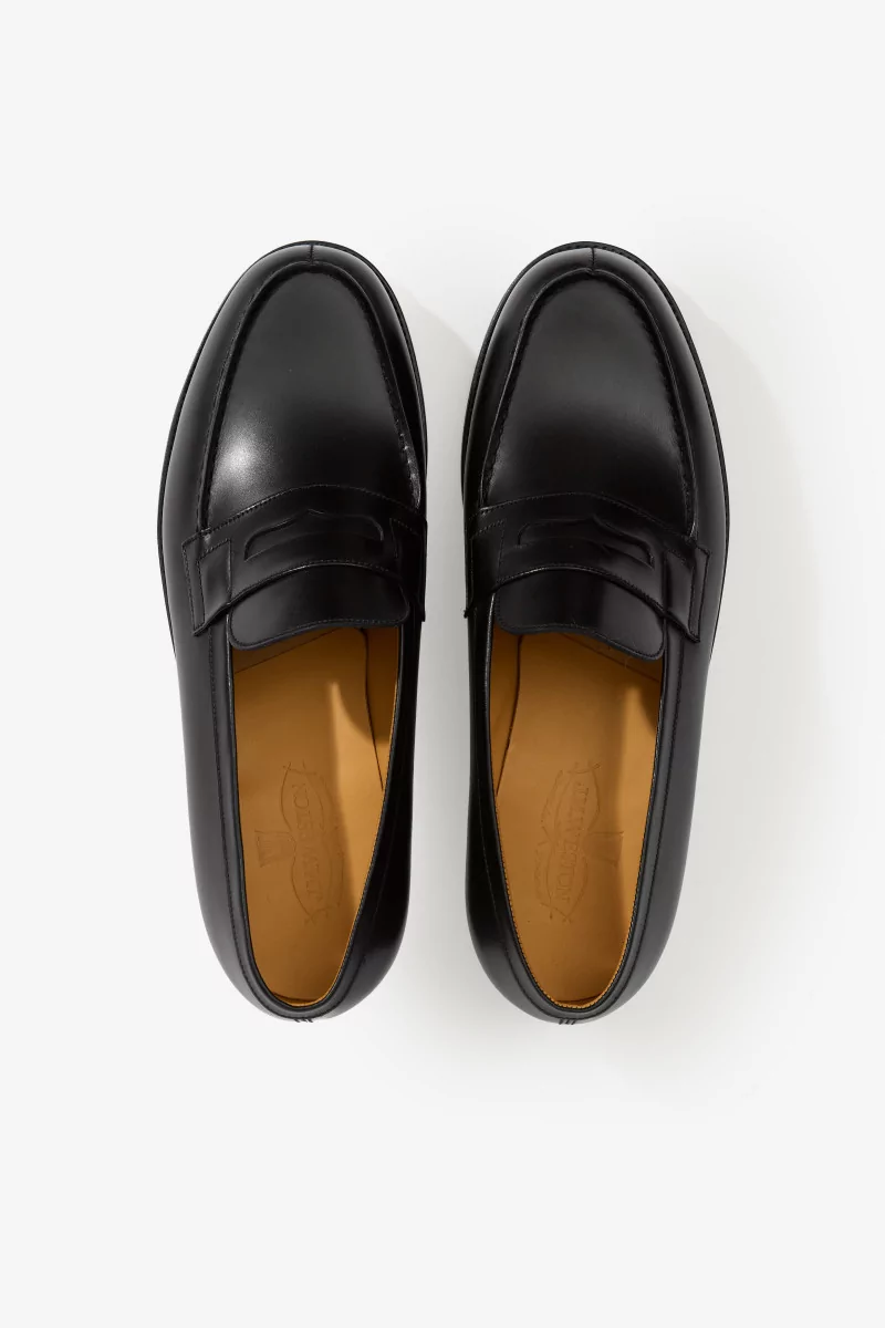 Mocassin 180 J.M. Weston Cuir Veau – Box Noir | Centre Commercial