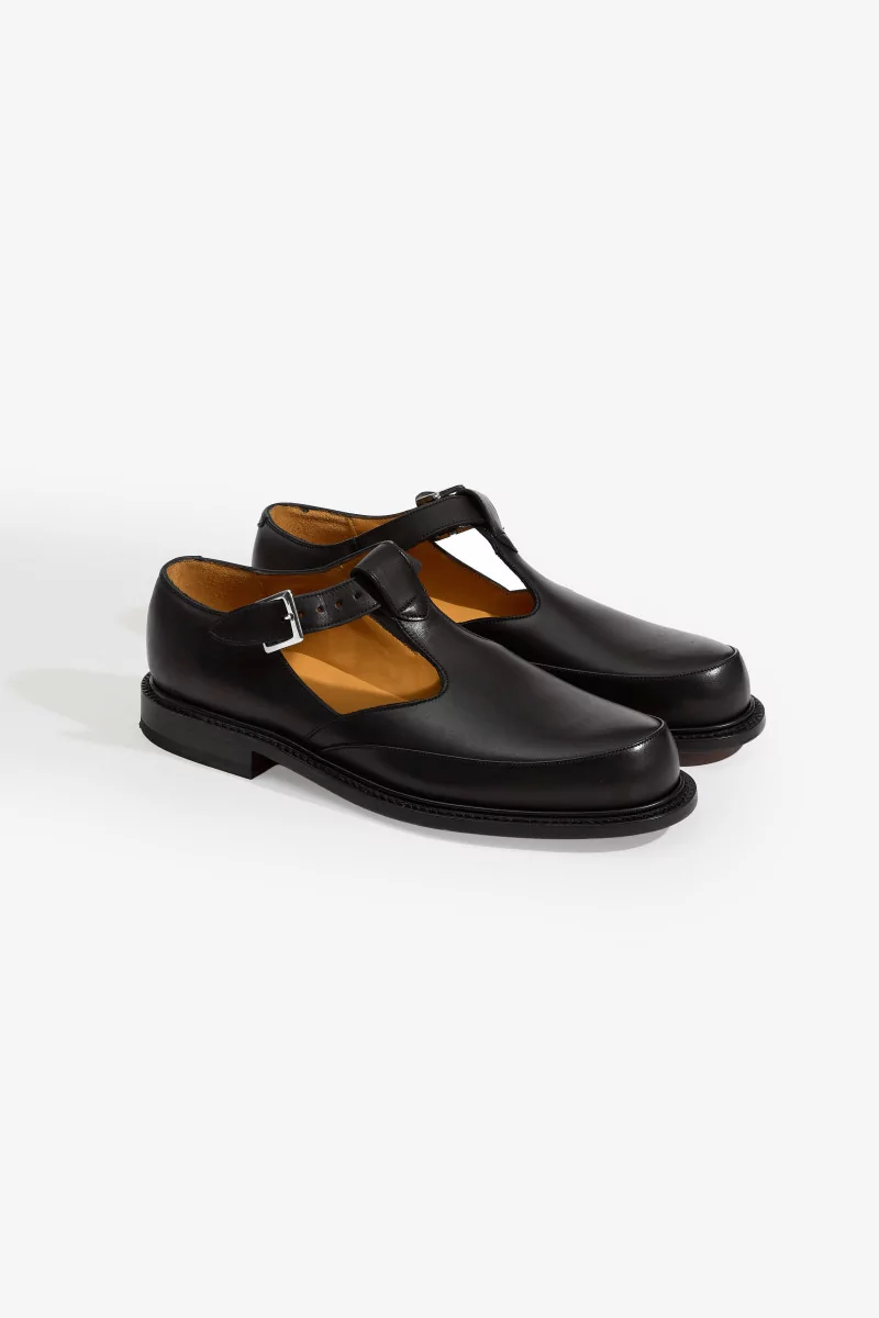 Salomé Leather Sandal Men – Black | Centre Commercial
