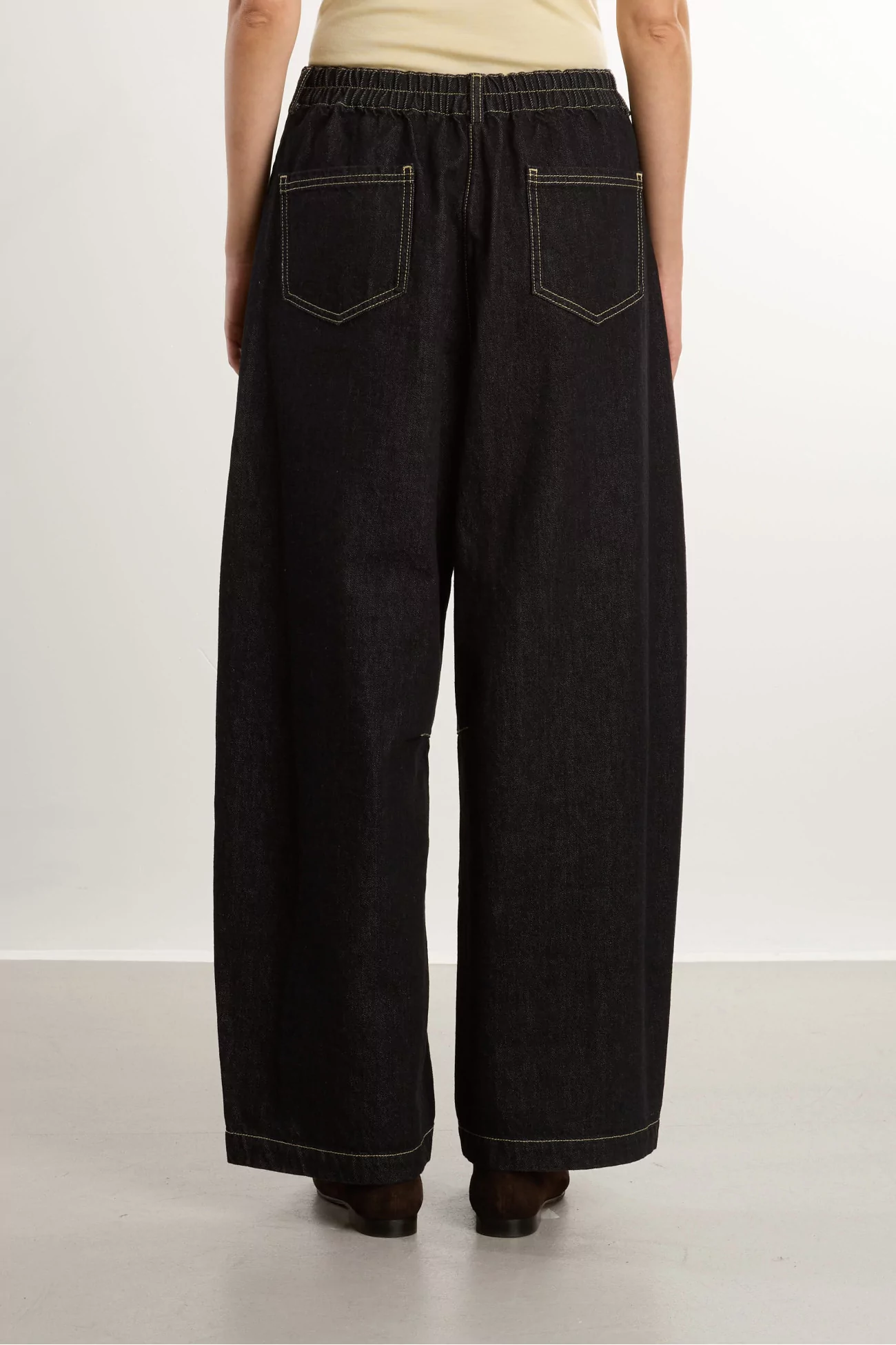 Jean Baggy Coton Curved Baggy – Black | Centre Commercial