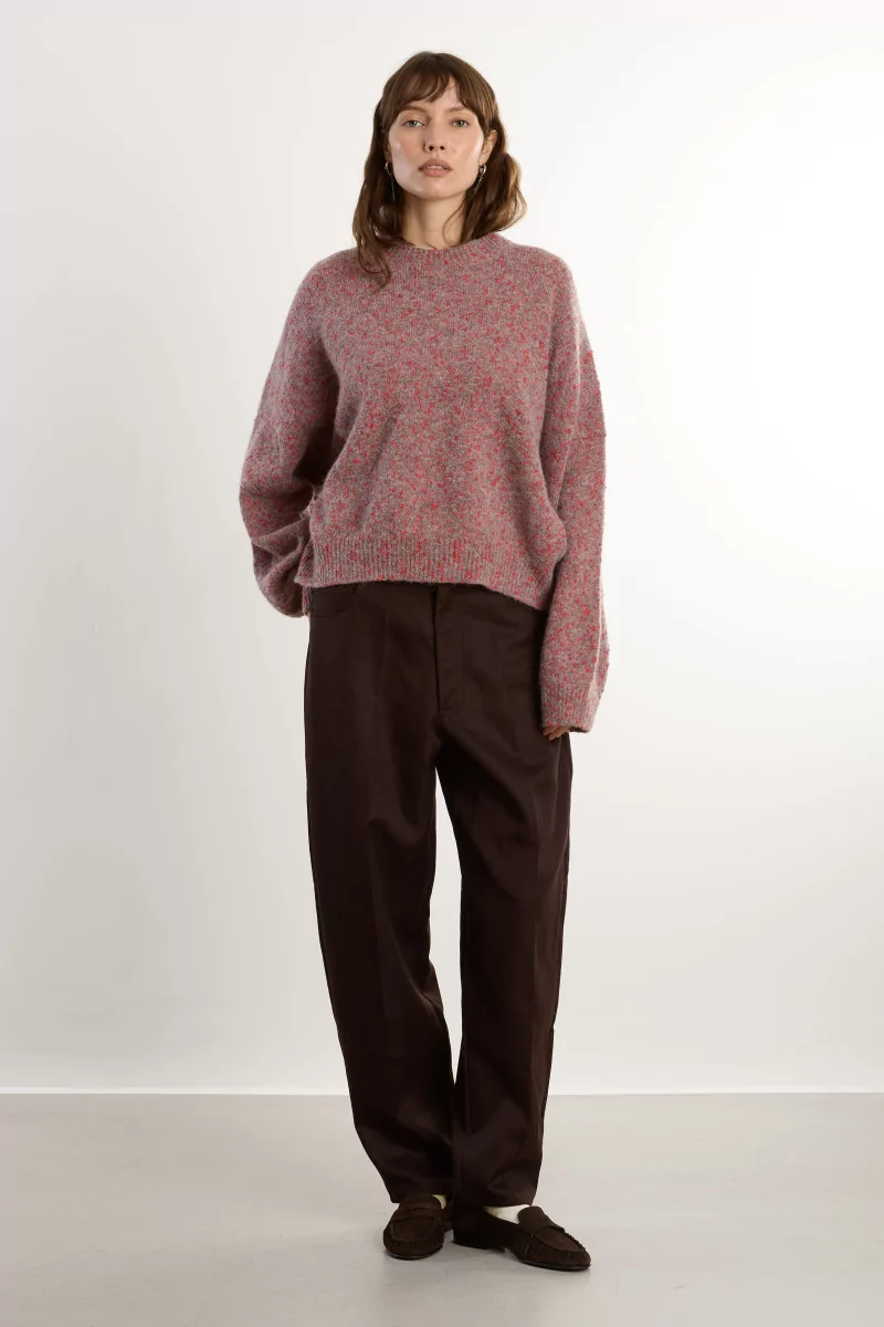 Speckled Textured Crewneck Sweater – Malva | Centre Commercial