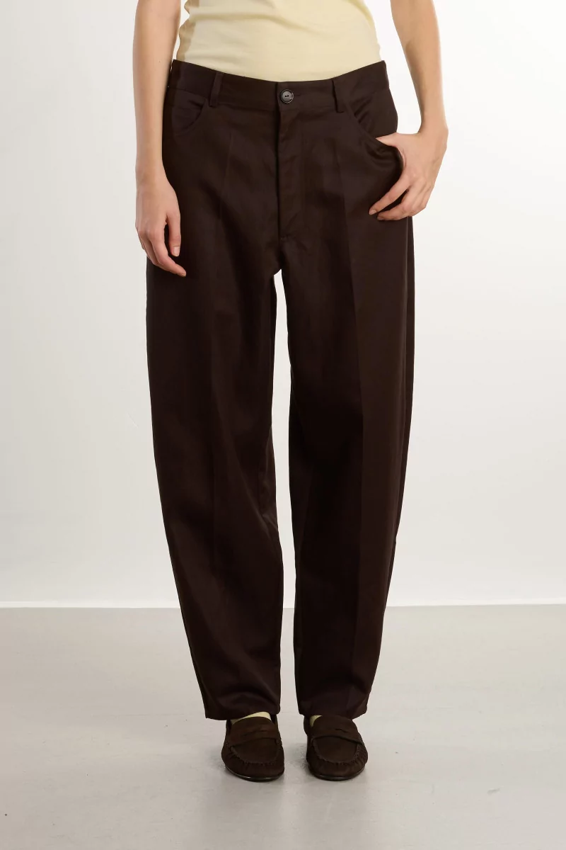 Pantalon Lyocell Carotte Carrot Pants – Brown | Centre Commercial
