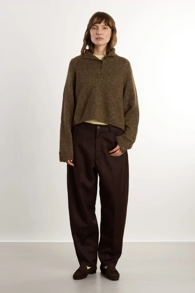Organic Cotton Merino Melange Polo Sweater – Pardo | Centre Commercial