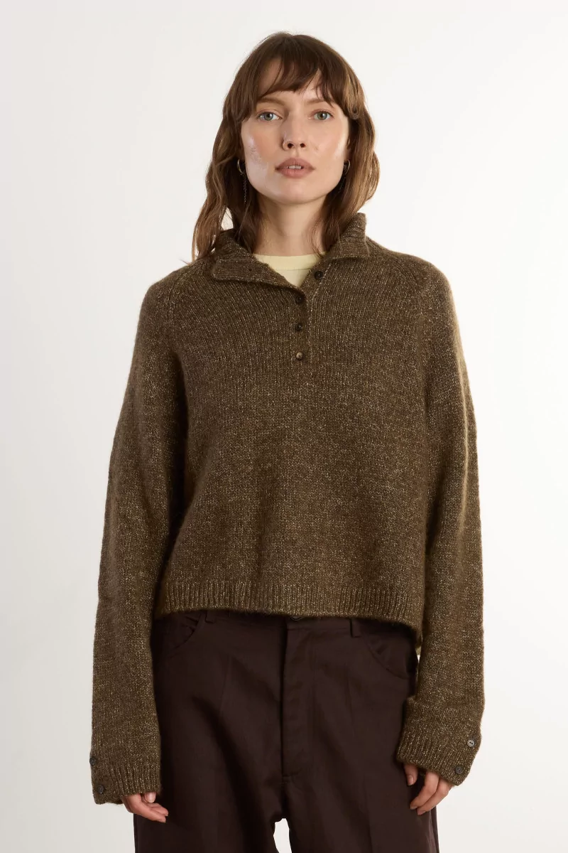 Organic Cotton Merino Melange Polo Sweater – Pardo | Centre Commercial