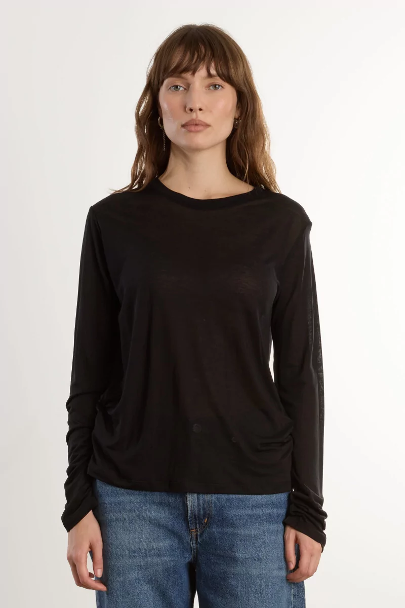 T-shirt Lyocell Baserange – Black | Centre Commercial