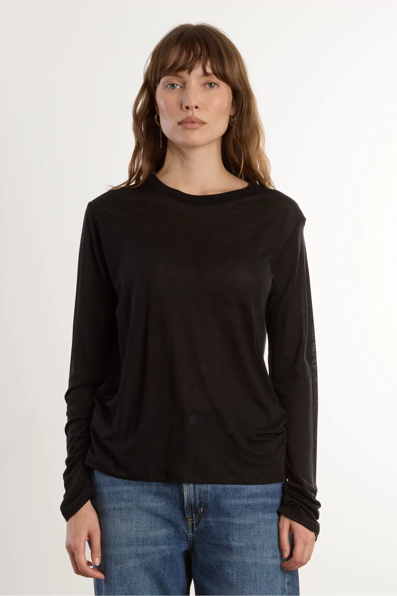T-shirt Lyocell Baserange – Black | Centre Commercial