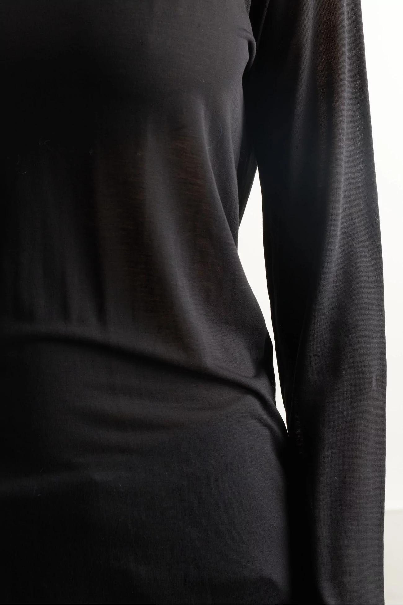 Lyocell Long Sleeve Tee Baserange – Black | Centre Commercial