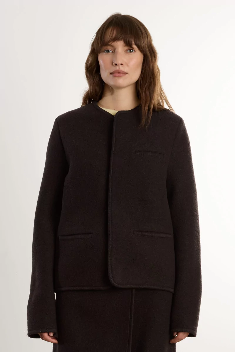 Felted Wool Walker Mini Jacket – Charbon | Centre Commercial