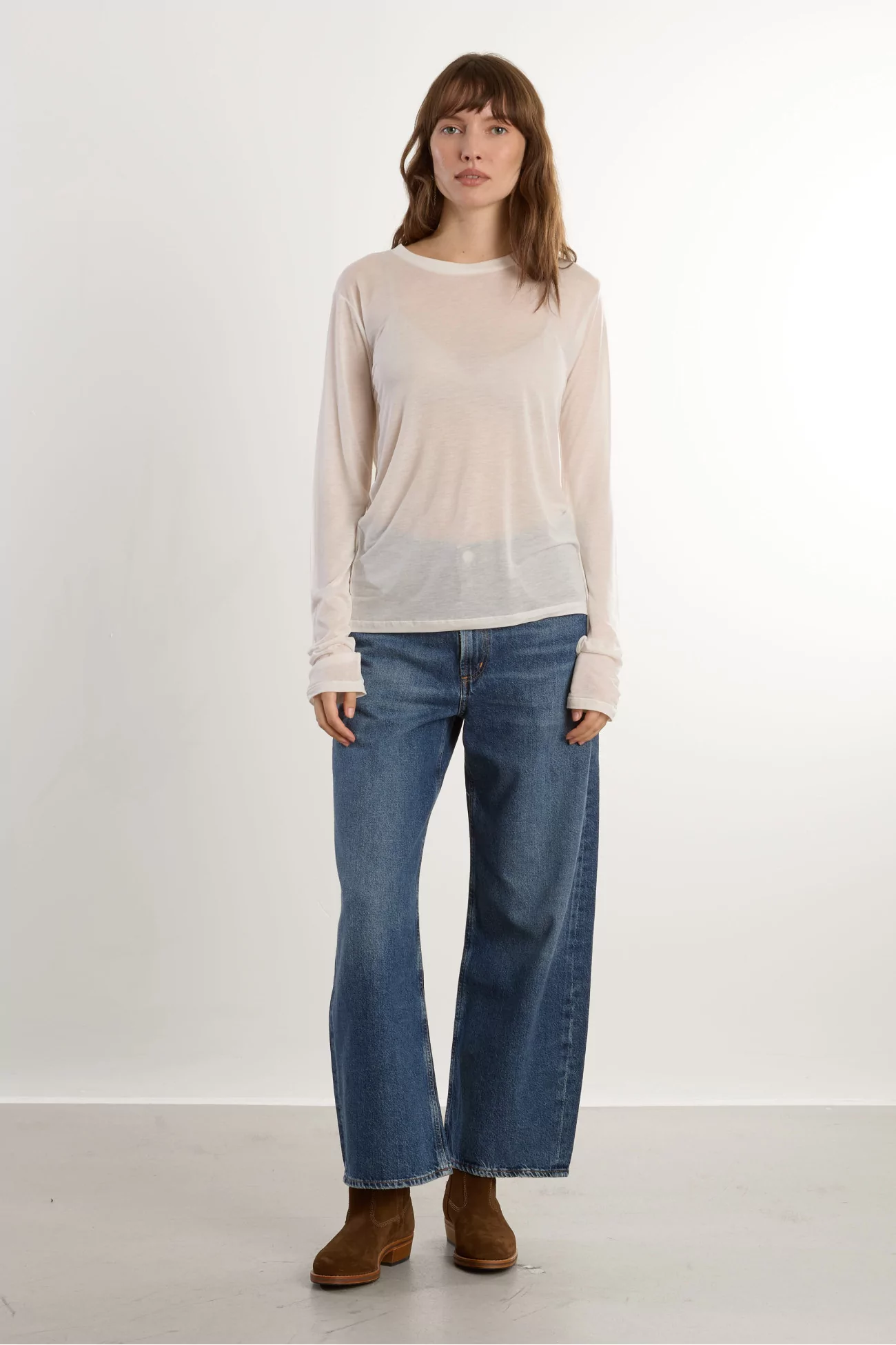 Lyocell Long Sleeve Tee Baserange – Undyed | Centre Commercial