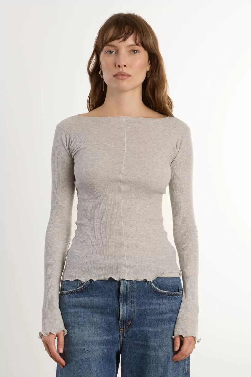 Pama Organic Cotton Tee Baserange – Grey Melange | Centre Commercial
