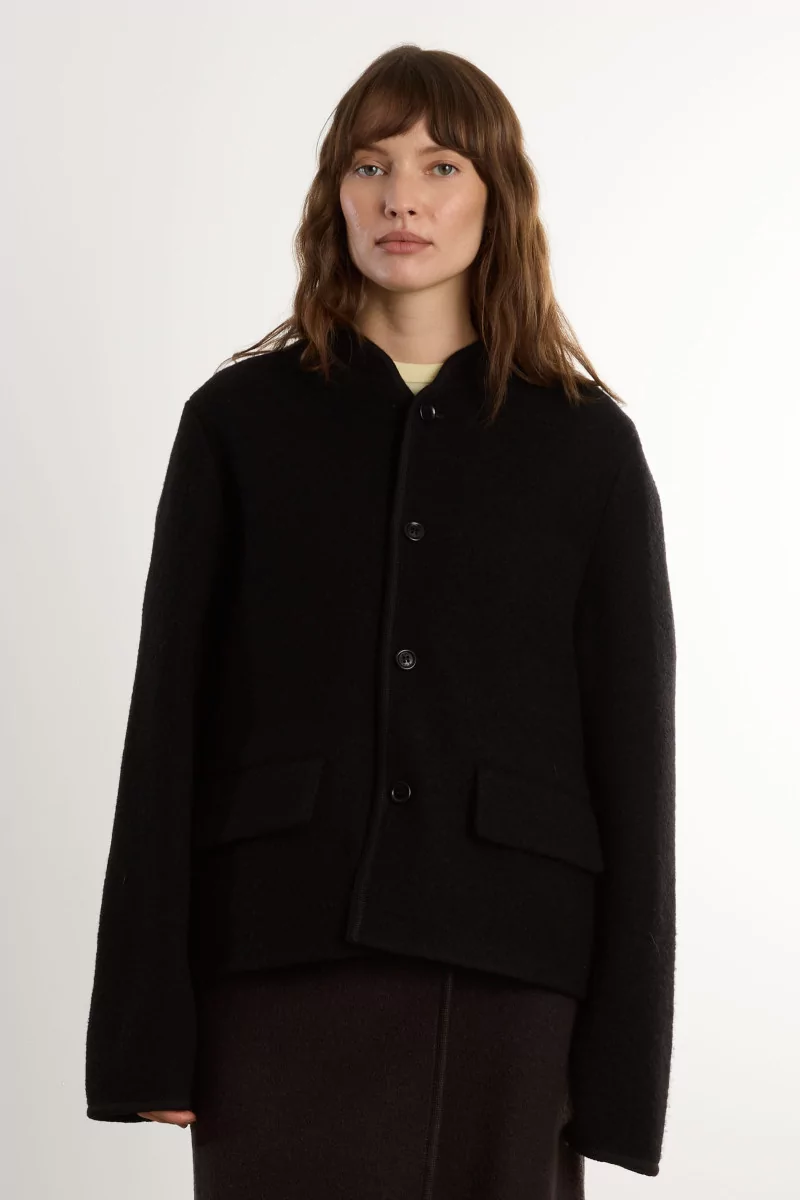 Veste Laine Feutrée Walker Mini – Black | Centre Commercial
