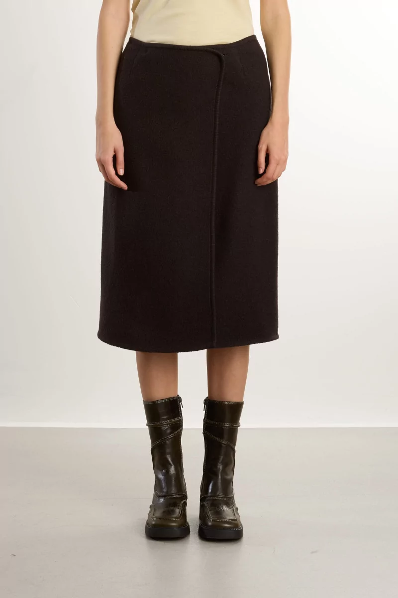 Felted Wool Walker Skirt – Charbon | Centre Commercial