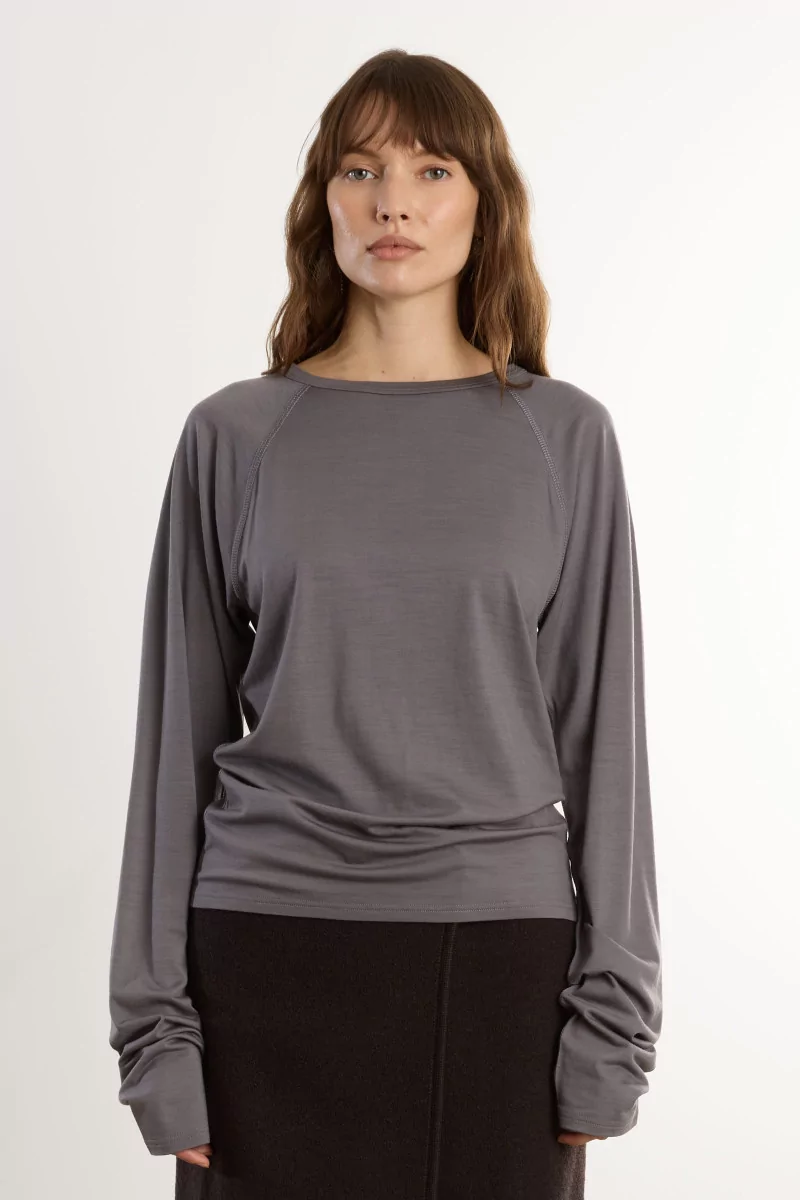 T-Shirt Jersey de Laine Polar Jersey Roundneck – Zinc | Centre Commercial