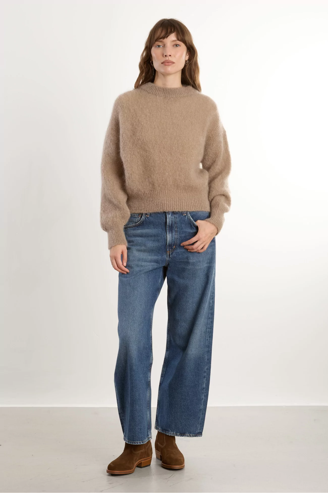 Pull Femme Mohair Jane Surprise – Taupe | Centre Commercial