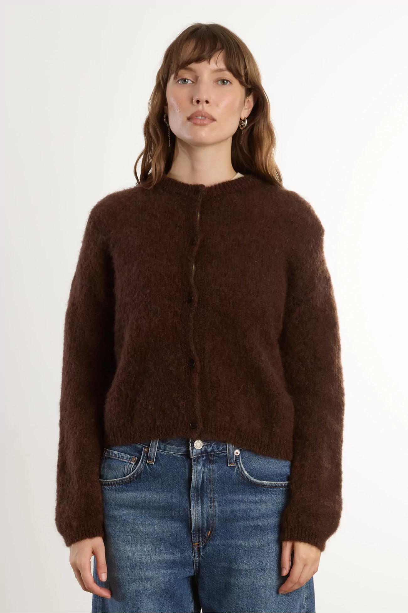 Cardigan Femme Mohair Olivia Surprise – Chocolat | Centre Commercial