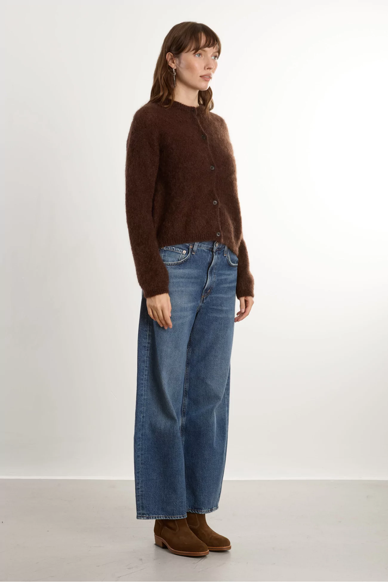 Cardigan Femme Mohair Olivia Surprise – Chocolat | Centre Commercial