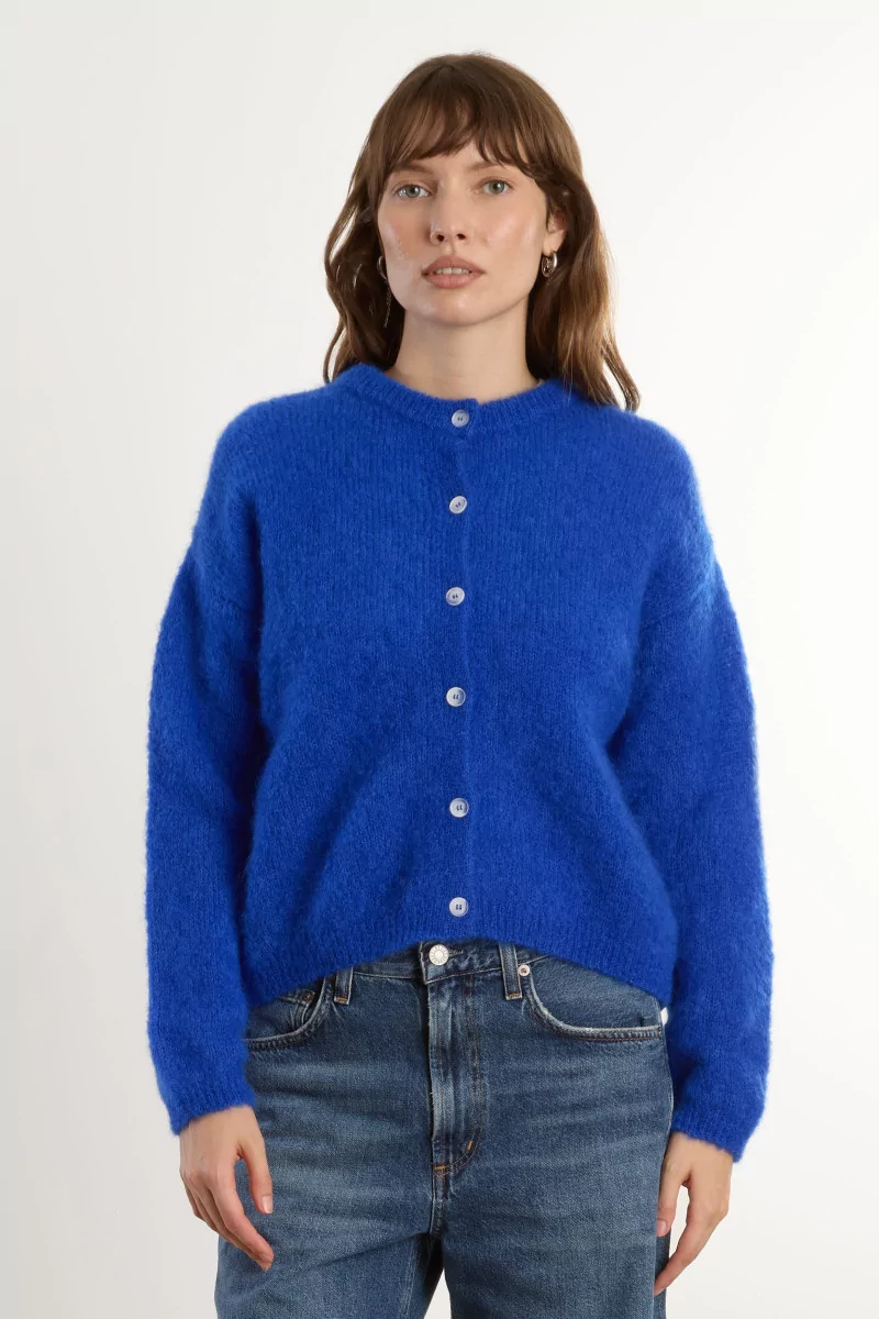 Surprise Olivia Mohair Cardigan Women – Electric Blue | Centre Commercial