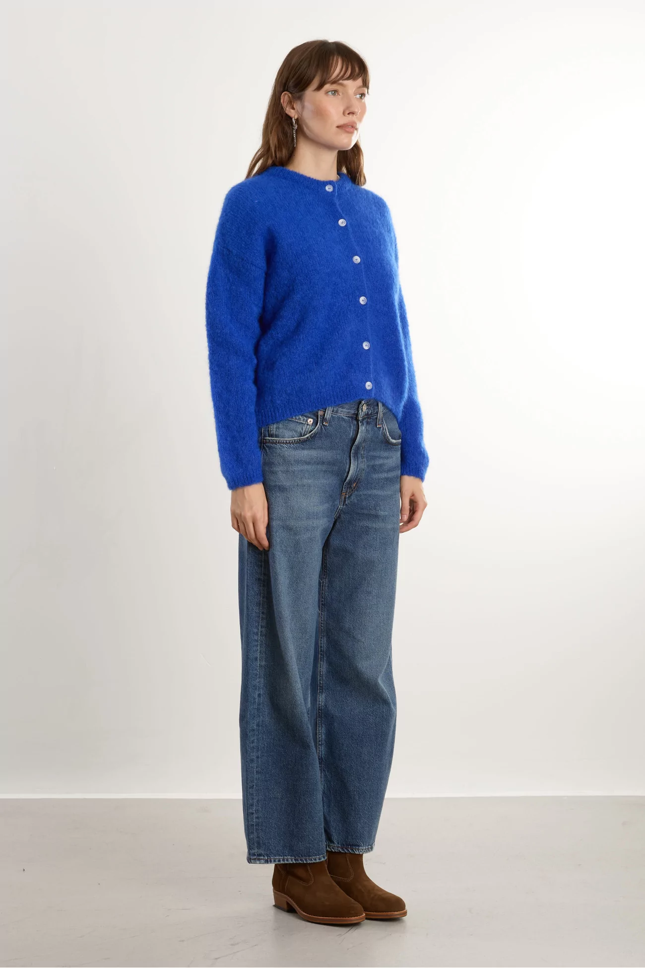 Cardigan Femme Mohair Olivia Surprise – Electric Blue | Centre Commercial