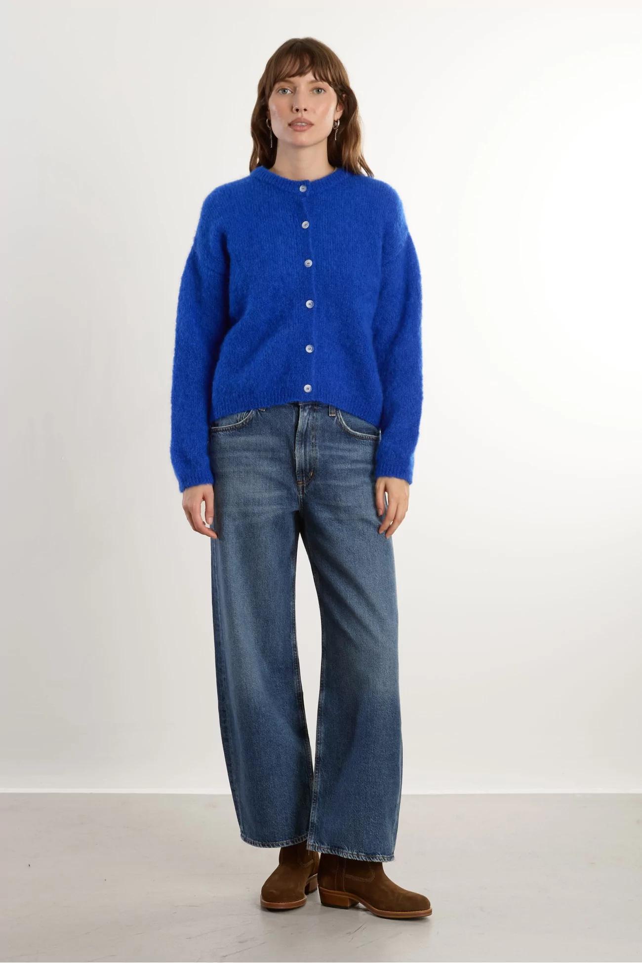 Cardigan Femme Mohair Olivia Surprise – Electric Blue | Centre Commercial