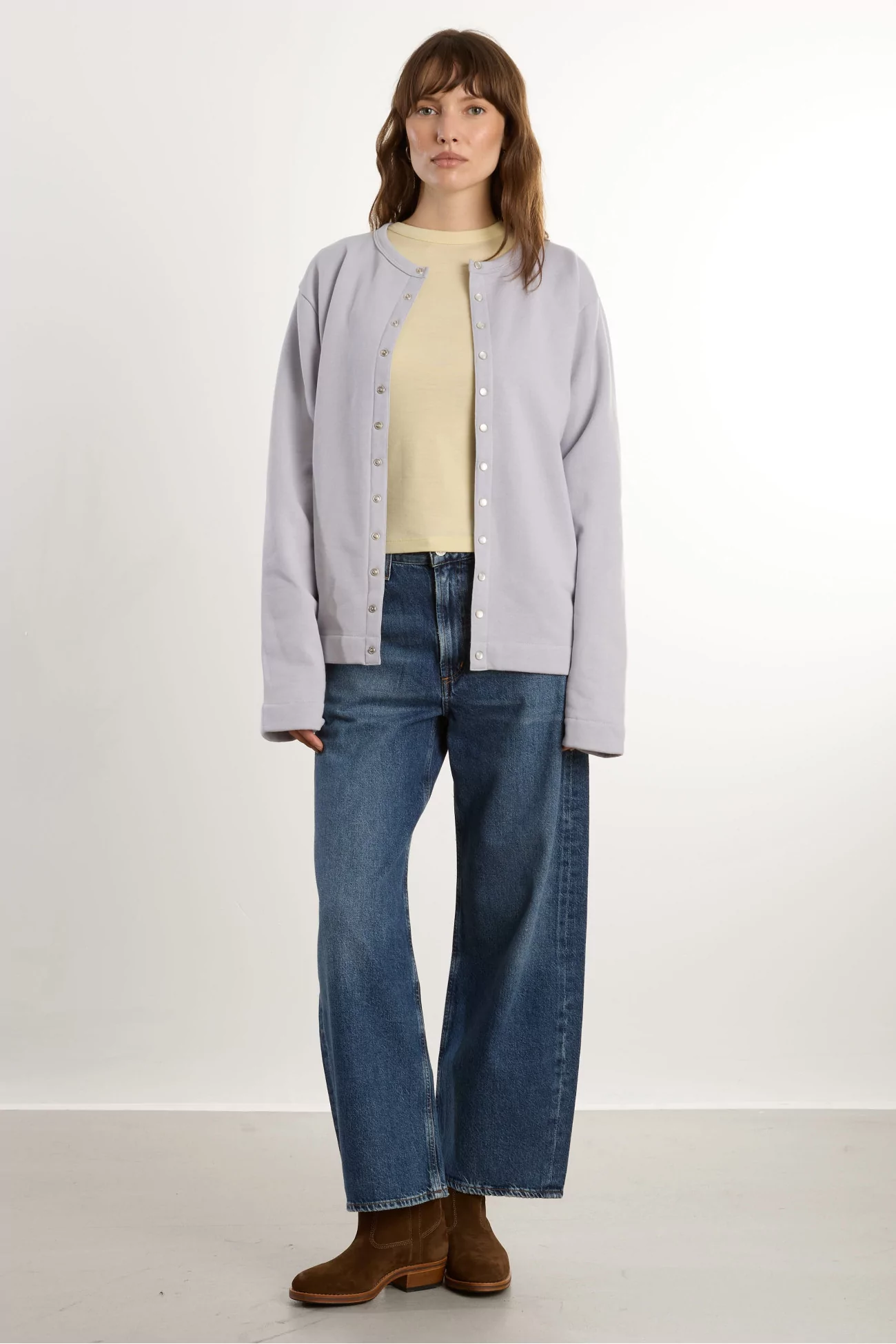 agnès b. Néo Snap Cardigan Women – Plume | Centre Commercial
