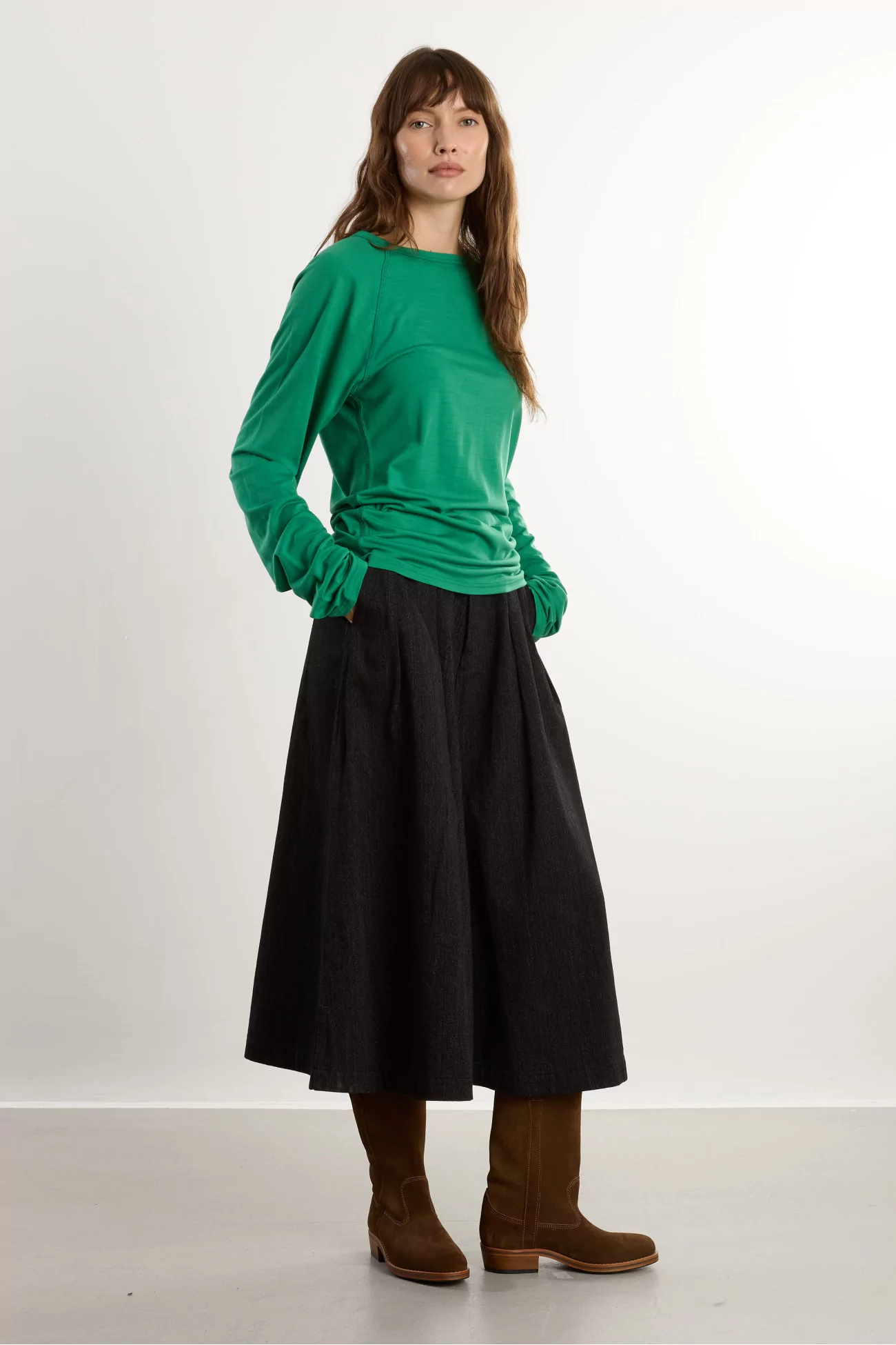 nanamica Women's Denim Skirt – Black | Centre Commercial