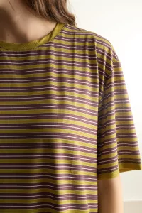 T-shirt Running Rayé UNNA Wavy – Mud Gold | Centre Commercial