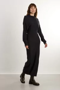 REYEM Merino Wool Dress – Grey Melange | Centre Commercial