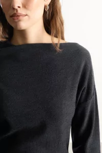 Robe Femme Laine Mérinos REYEM – Grey Melange | Centre Commercial