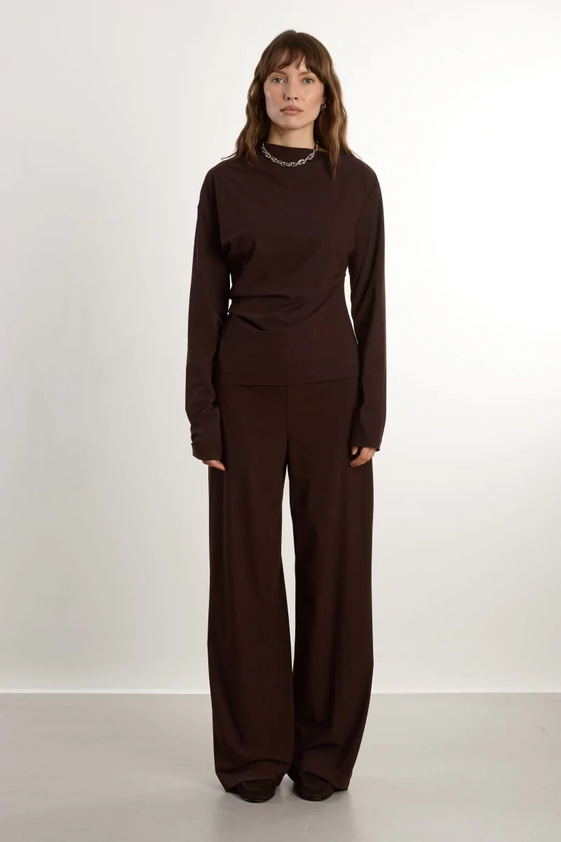 Pantalon Large Femme Wide Fit REYEM – Cocoa | Centre Commercial