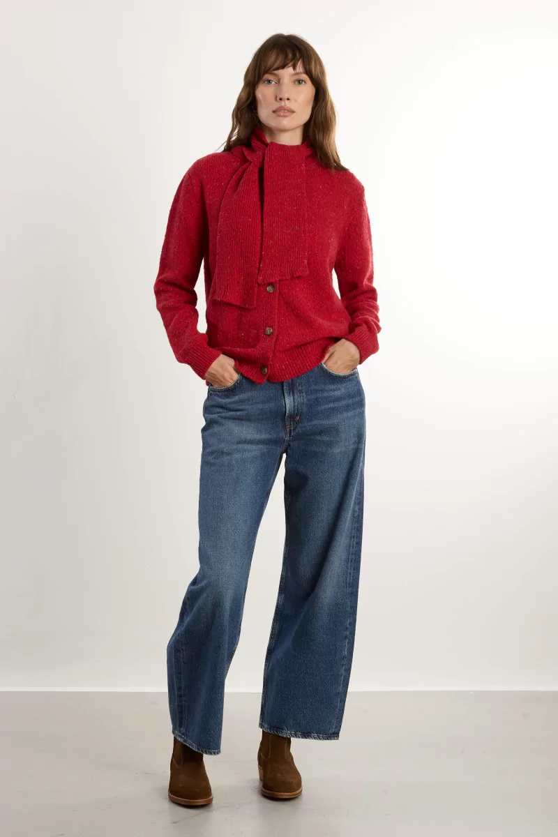 Cardigan Femme Maille Mare Rita Row – Red | Centre Commercial