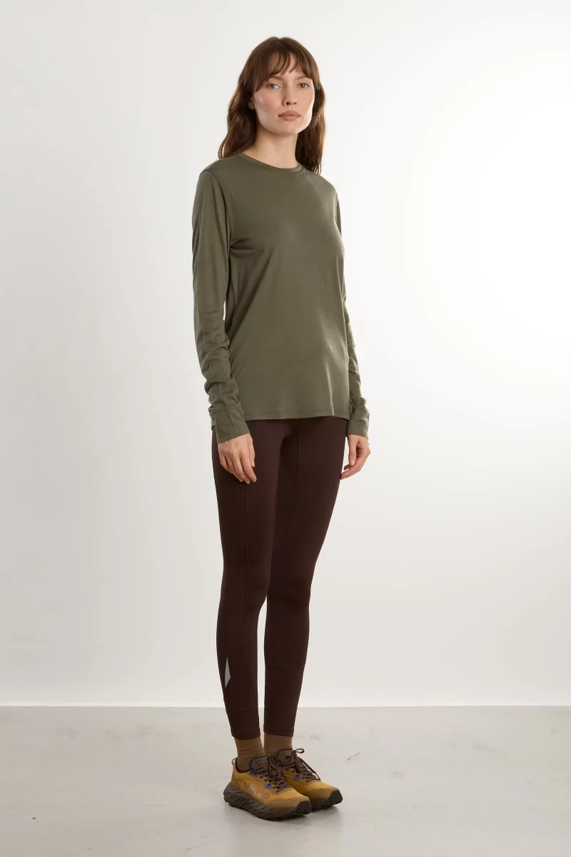 T-shirt ML Femme Capilene Cool Merino Patagonia – Bassin Green | Centre Commercial