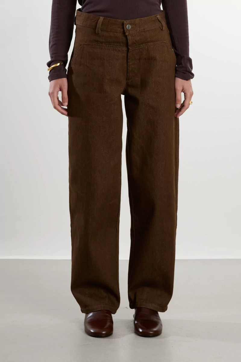 Rita Row Magma Denim Pants – Brown | Centre Commercial