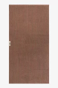 Tekla Organic Cotton Bath Towel – Rust Stripes | Centre Commercial