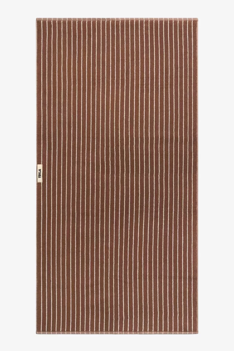 Drap de Bain Coton Bio Tekla – Rust Stripes | Centre Commercial