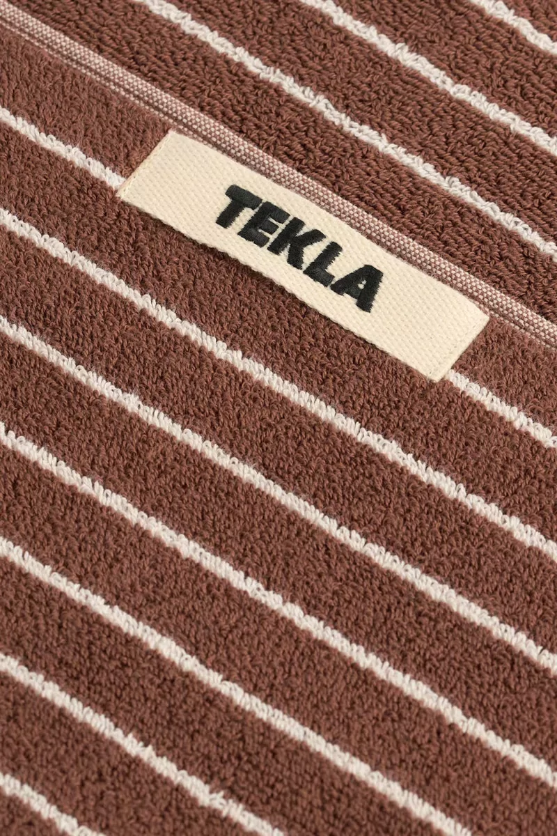 Tekla Organic Cotton Towel – Rust Stripes | Centre Commercial