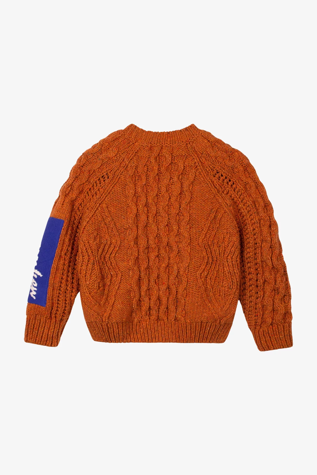 Pull Enfant Laine Recyclée Aran Knit – Pumpkin | Centre Commercial