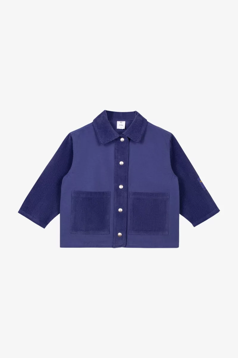 Kids Cotton Jacket Mix Fabric Pioneer – Ultramarine | Centre Commercial
