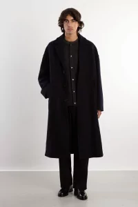Fenté 125 Oversized Wool Coat – Dark Navy | Centre Commercial