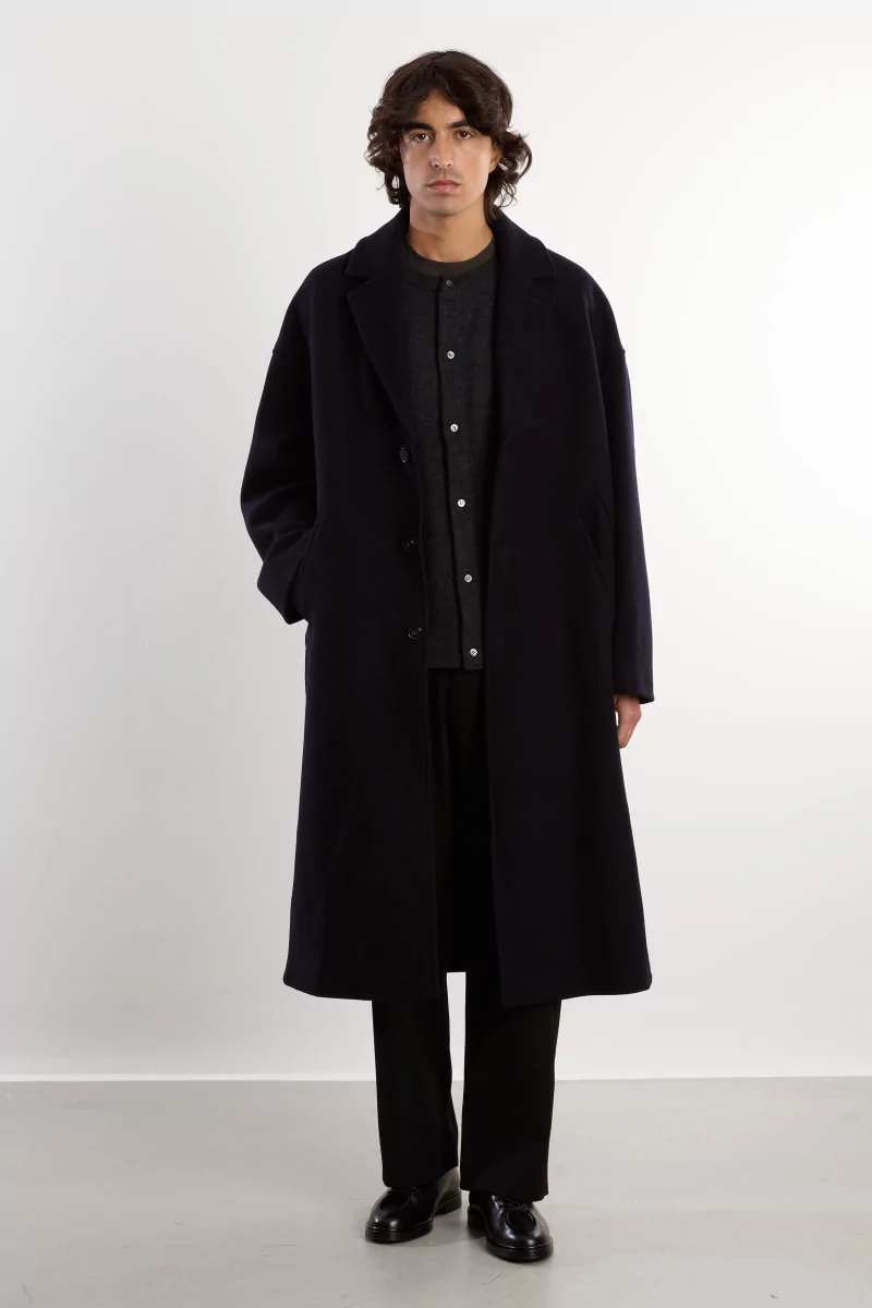 Manteau Laine Homme Oversize Fenté 125 – Dark Navy | Centre Commercial