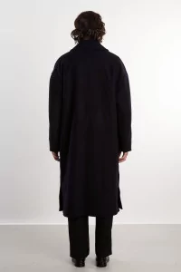 Fenté 125 Oversized Wool Coat – Dark Navy | Centre Commercial