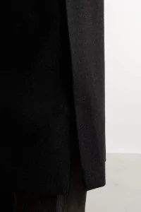 Fenté 125 Oversized Wool Coat – Dark Heather Grey | Centre Commercial