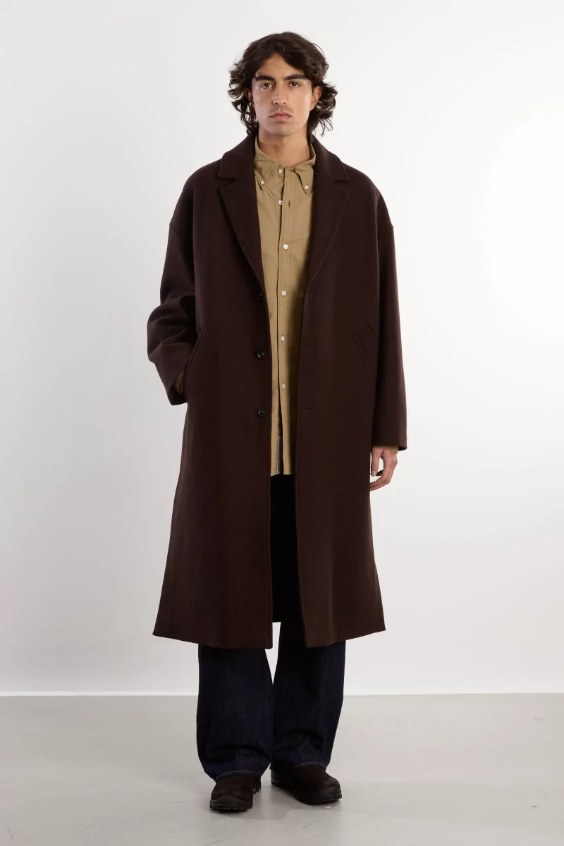 Fenté 125 Oversized Wool Coat – Chocolate | Centre Commercial