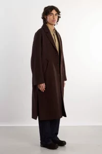 Fenté 125 Oversized Wool Coat – Chocolate | Centre Commercial