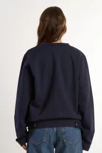 Cardigan Pression Molleton Coton Bio agnès b. – Nuit | Centre Commercial