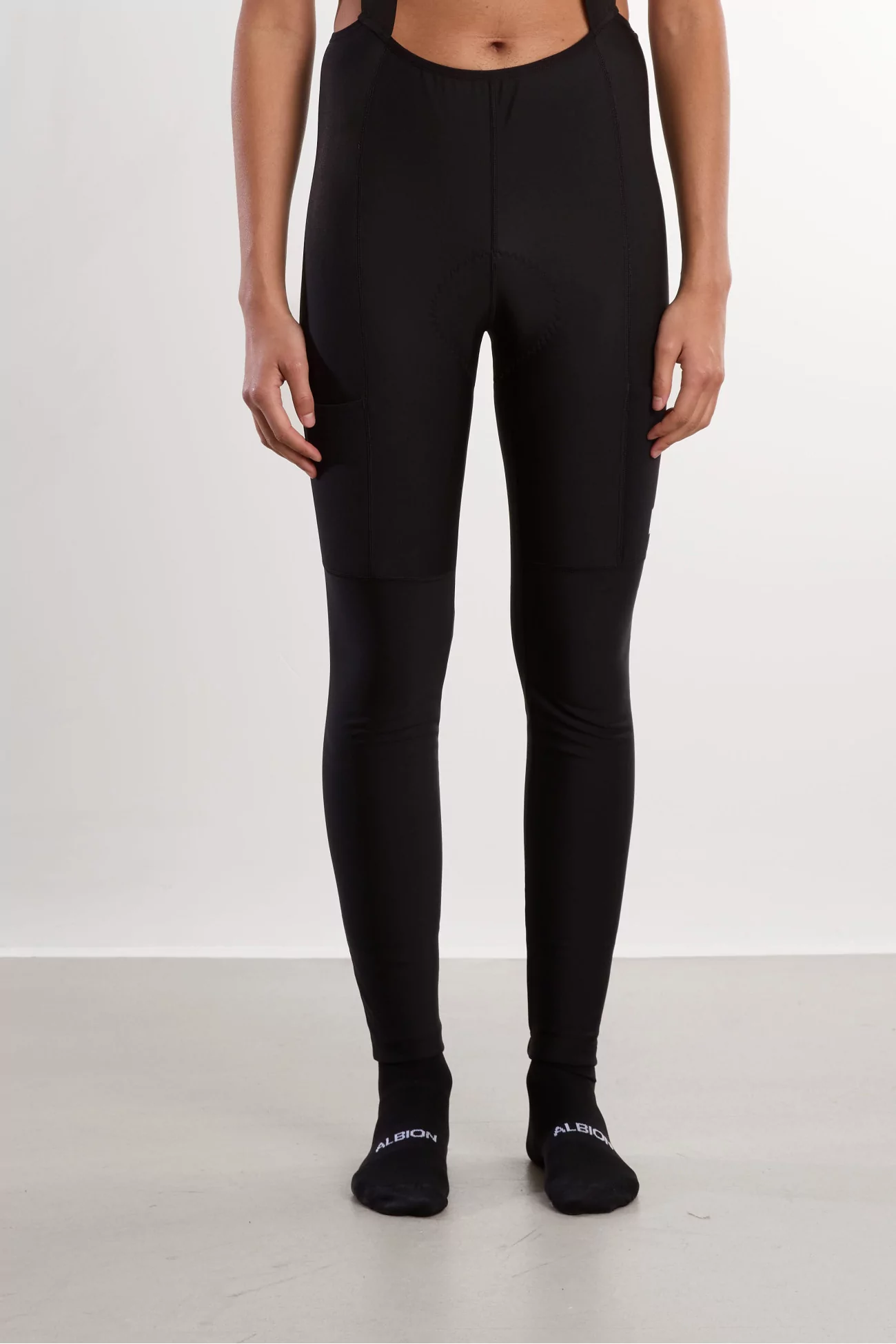 Albion Thermal Wind Pocket Bib Tights – Black | Centre Commercial