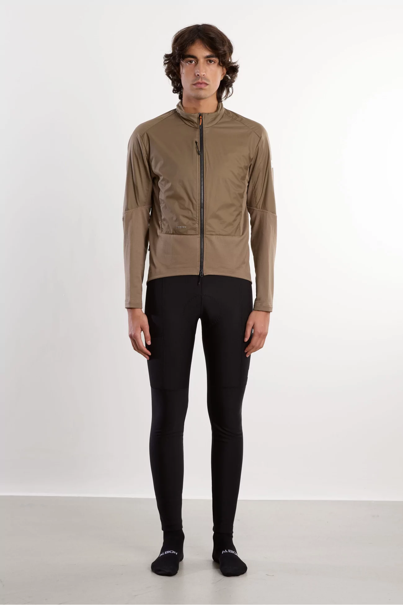 Maillot Vélo Hiver Homme Thermal Wind Albion – Dark Sand | Centre Commercial