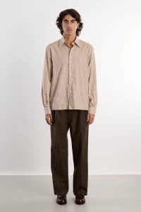 Chemise Homme Popeline Camisa Manolo – Beige/Camel | Centre Commercial