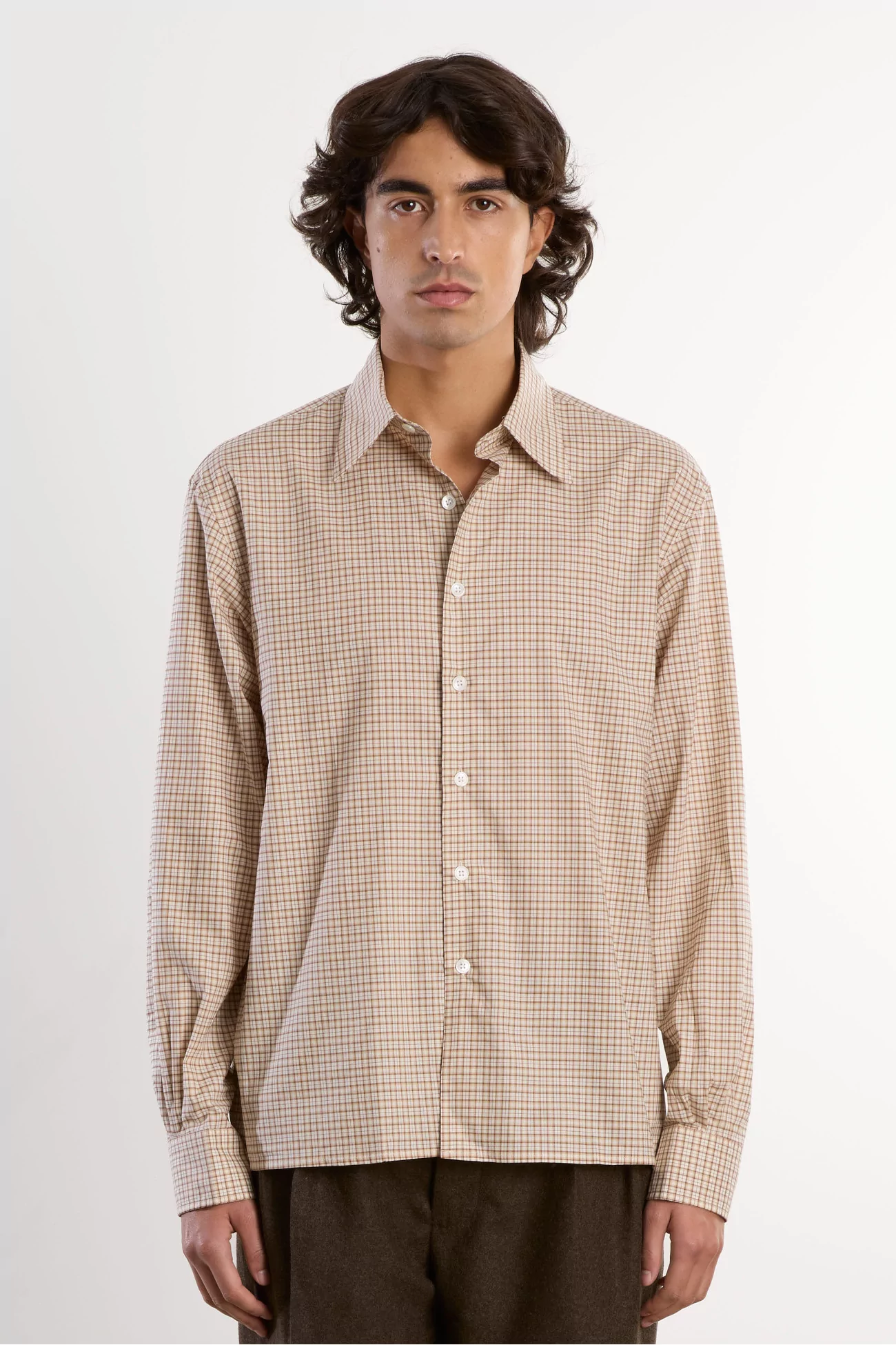 Chemise Homme Popeline Camisa Manolo – Beige/Camel | Centre Commercial