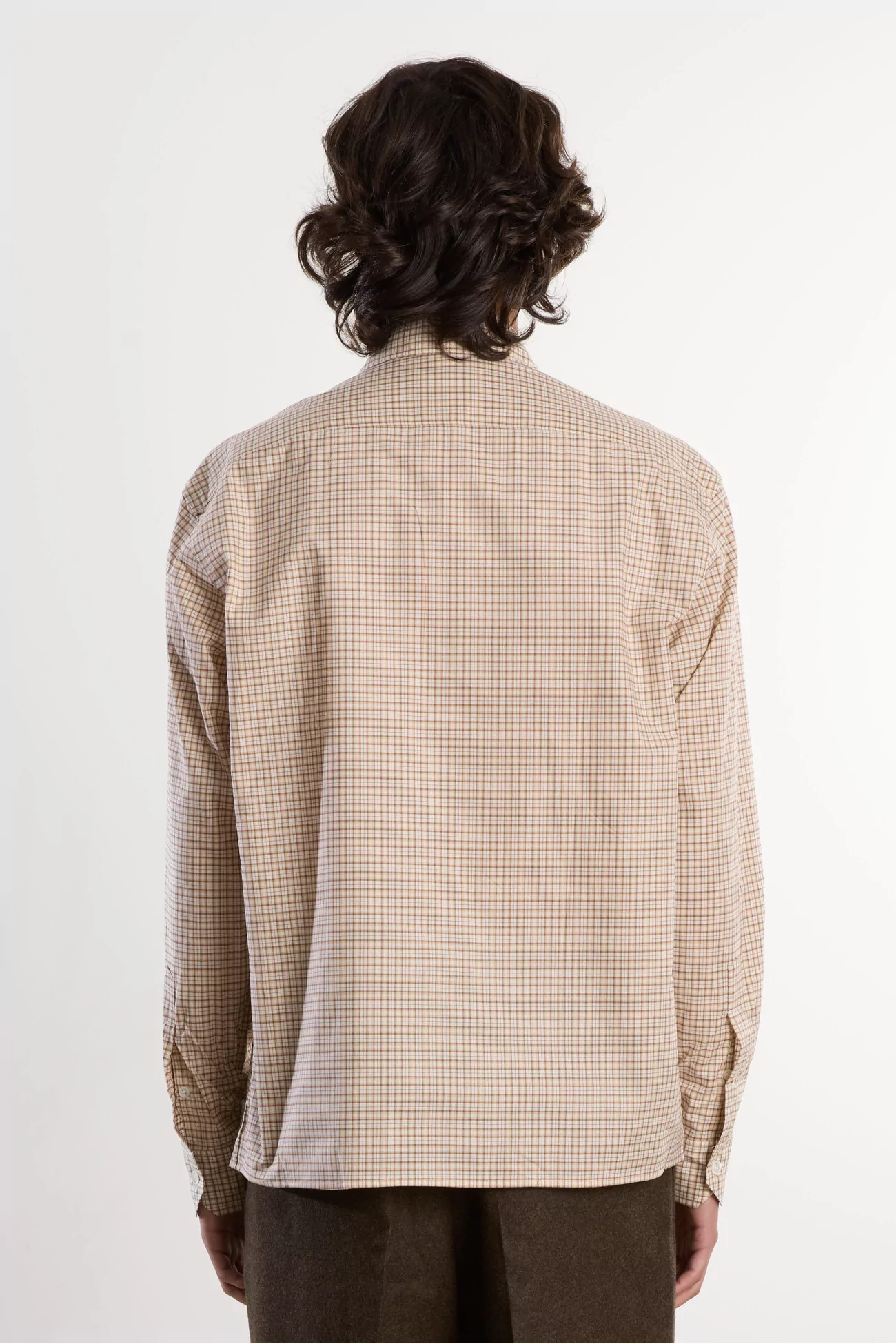 Camisas Manolo Poplin Checks Shirt – Beige/Camel | Centre Commercial